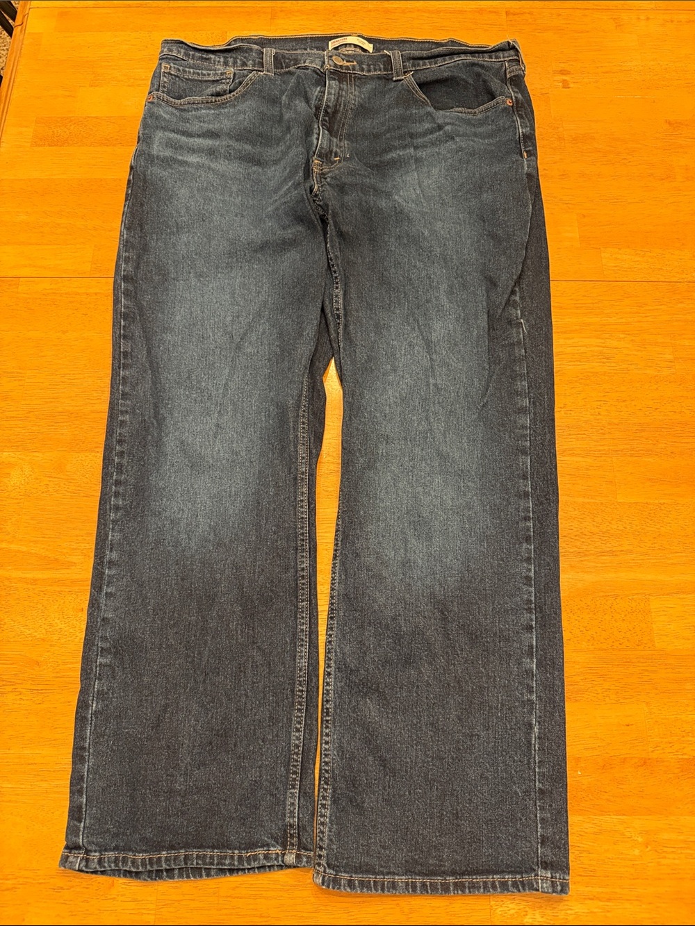 Men's Dark Blue Bootcut Jeans - Classic Everyday Style